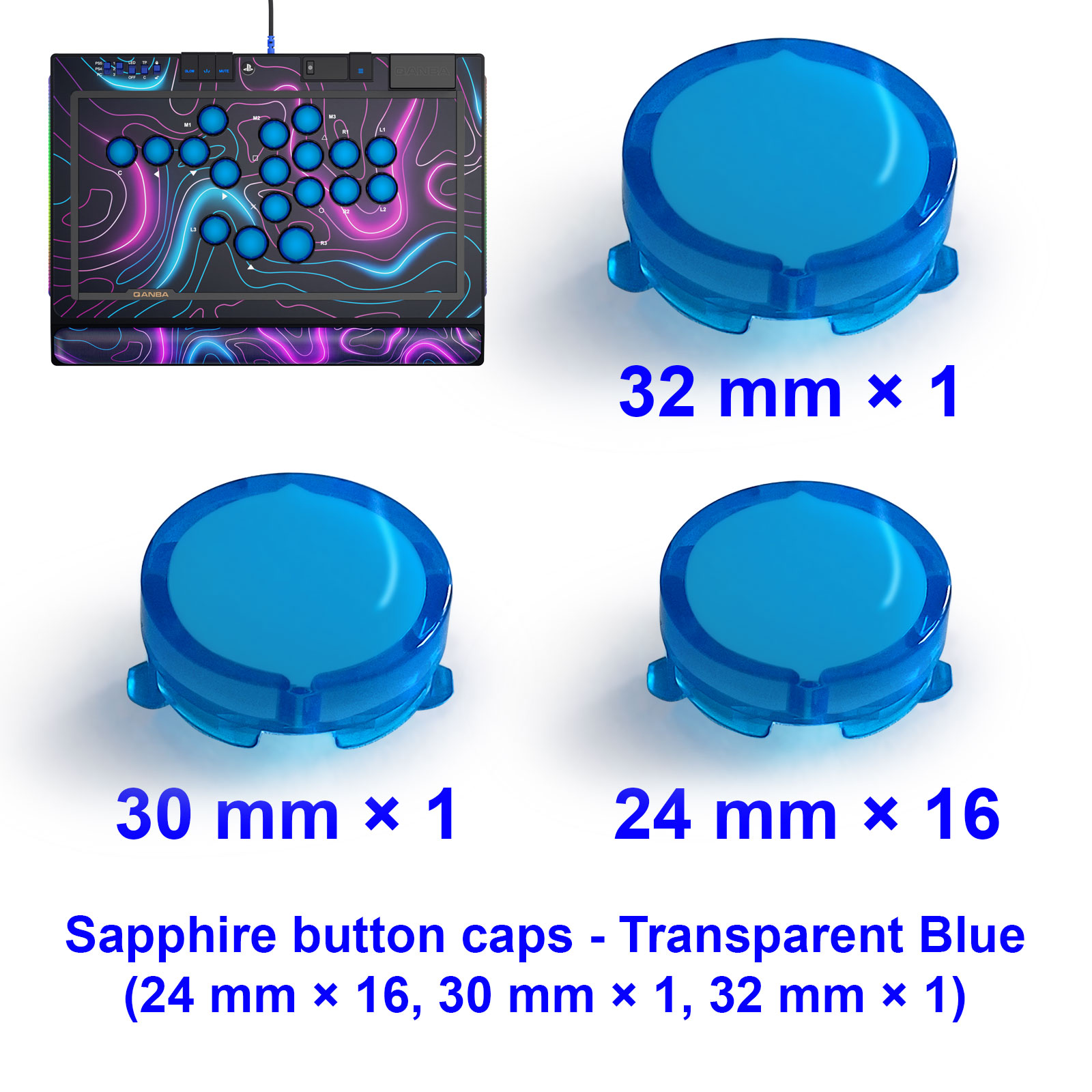 QANBA SAPPHIRE S1 Button Cap A - огляд і ціна Joystick Arcade Parts